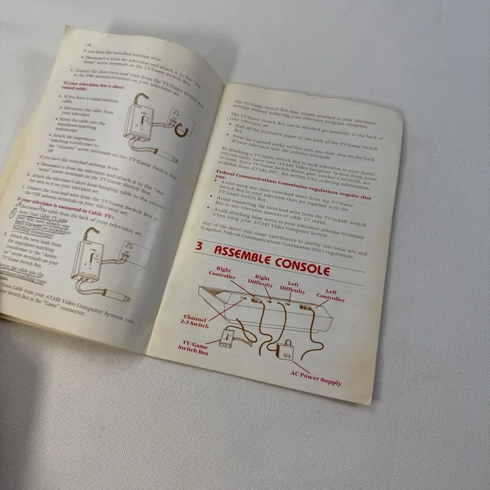 1980‎ Authentic Atari Video Computer System CX2600A Owners Manual Used